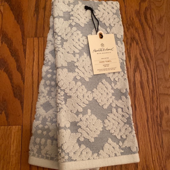 Hearth & Hand Bath Hearth And Hand Geo Faded Blue Hand Towel Nwt